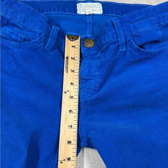 Current/Elliott The Skinny Electric Blue Corduroy Zip Fly Colorful Pants Size 28 - Picture 7 of 16